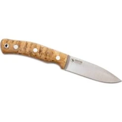 No.10 Swedish Forest Knife, Stabilised Curly Birch, Stainless