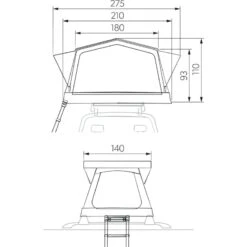 Dometic Inflatable Roof Tent TRT 140 AIR -Outwell || Petromax || Robens Salgsbutikk dometic inflatable roof tent trt 140 air ore 8