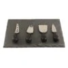 Cheese Set 4 Knifes And Slate -Outwell || Petromax || Robens Salgsbutikk oyo cheese set 4 knifes and slate black