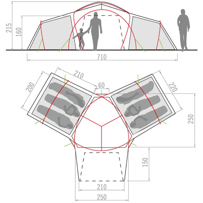 VAUDE Badawi Long 6P 4 VAUDE Badawi Long 6P - Bilde 2