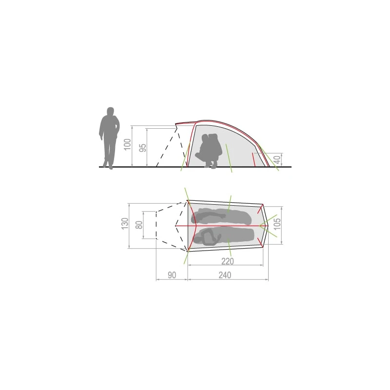 VAUDE Hogan UL 2p 4 VAUDE Hogan UL 2p - Bilde 2